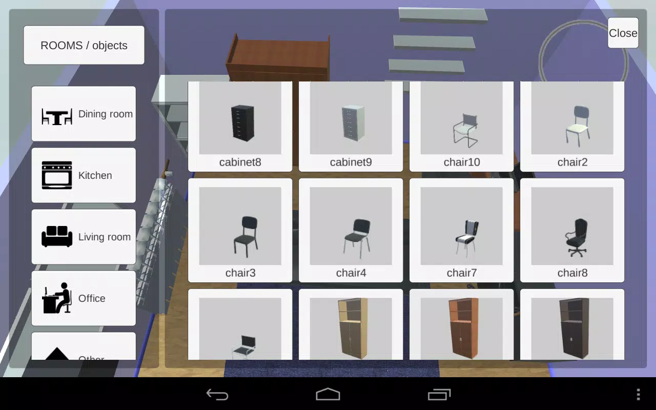 Schermata Room Creator 1