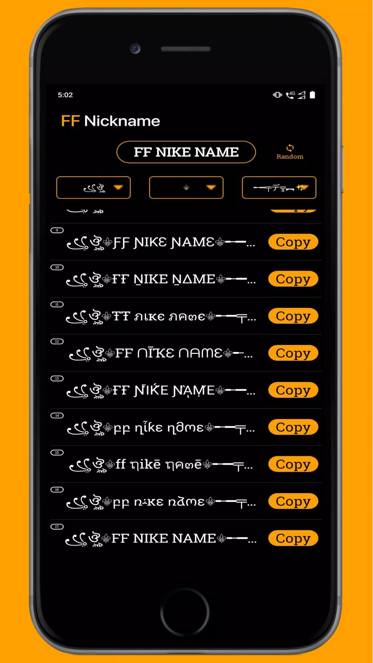 FF Name Creator - Nickname Generator For Games应用截图第2张