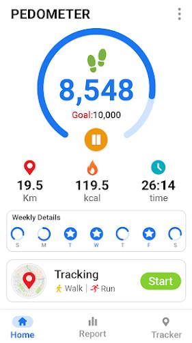 Pedometer - Step Tracker ภาพหน้าจอ 1