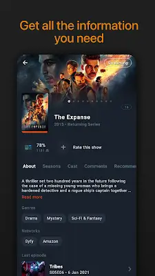 Moviebase: Movies & TV Tracker Captura de pantalla 2