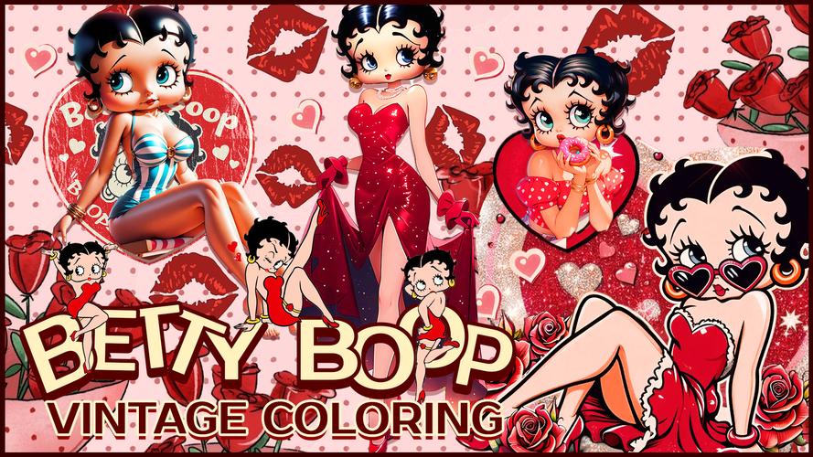 Betty Boop Vintage Coloring 螢幕截圖 3