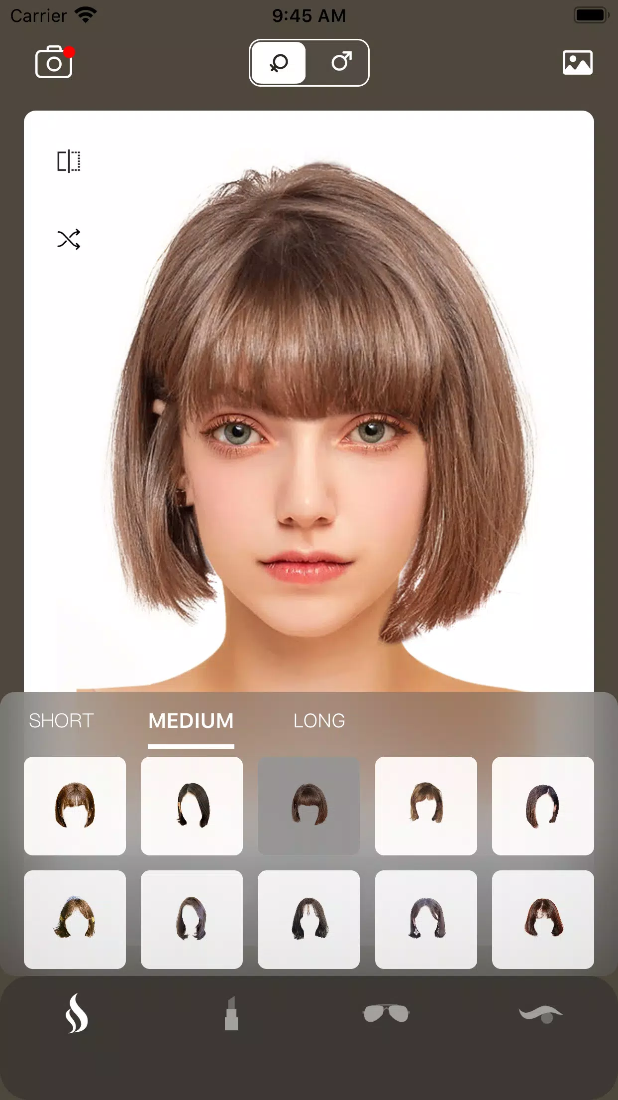 AI Hairstyle Try On・Bangs・Wigs スクリーンショット 0