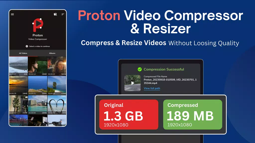 Reduce & compress video size Screenshot 0