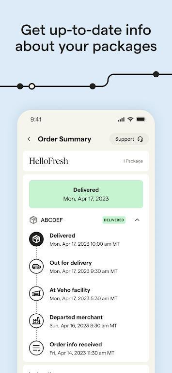 Veho - Manage your deliveries Schermafbeelding 2