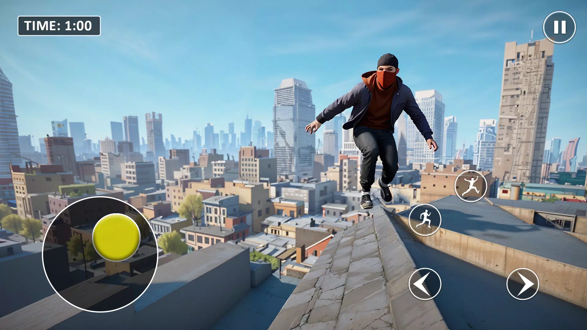 Go Up Rooftop Run Parkour Game Ảnh chụp màn hình 2