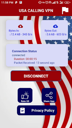 USA VPN - Get USA IP Captura de pantalla 0