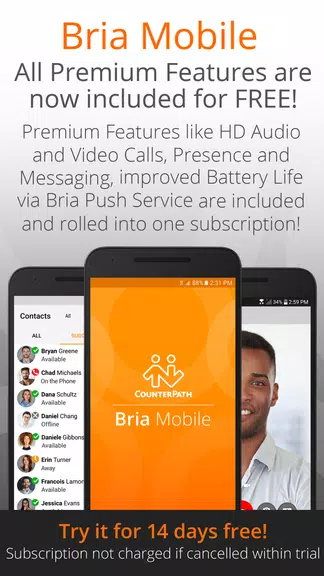 Bria Mobile: VoIP Softphone Captura de pantalla 0