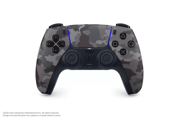 Grijze camouflage dualsense controller