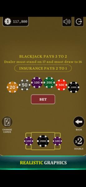 Blackjack 21 - Side Bets Ảnh chụp màn hình 2