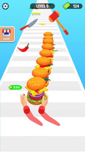 Burger Stack Run Game 螢幕截圖 2