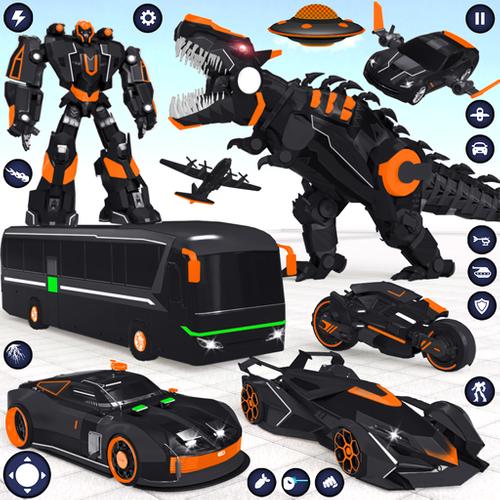 School Bus Robot Car Game Schermafbeelding 0