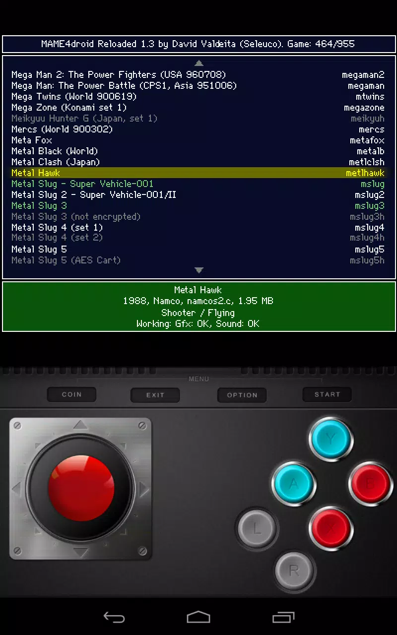 MAME4droid (0.139u1) Ekran Görüntüsü 1