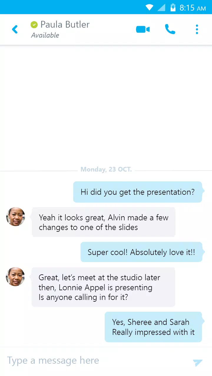 Skype for Business for Android Скриншот 1
