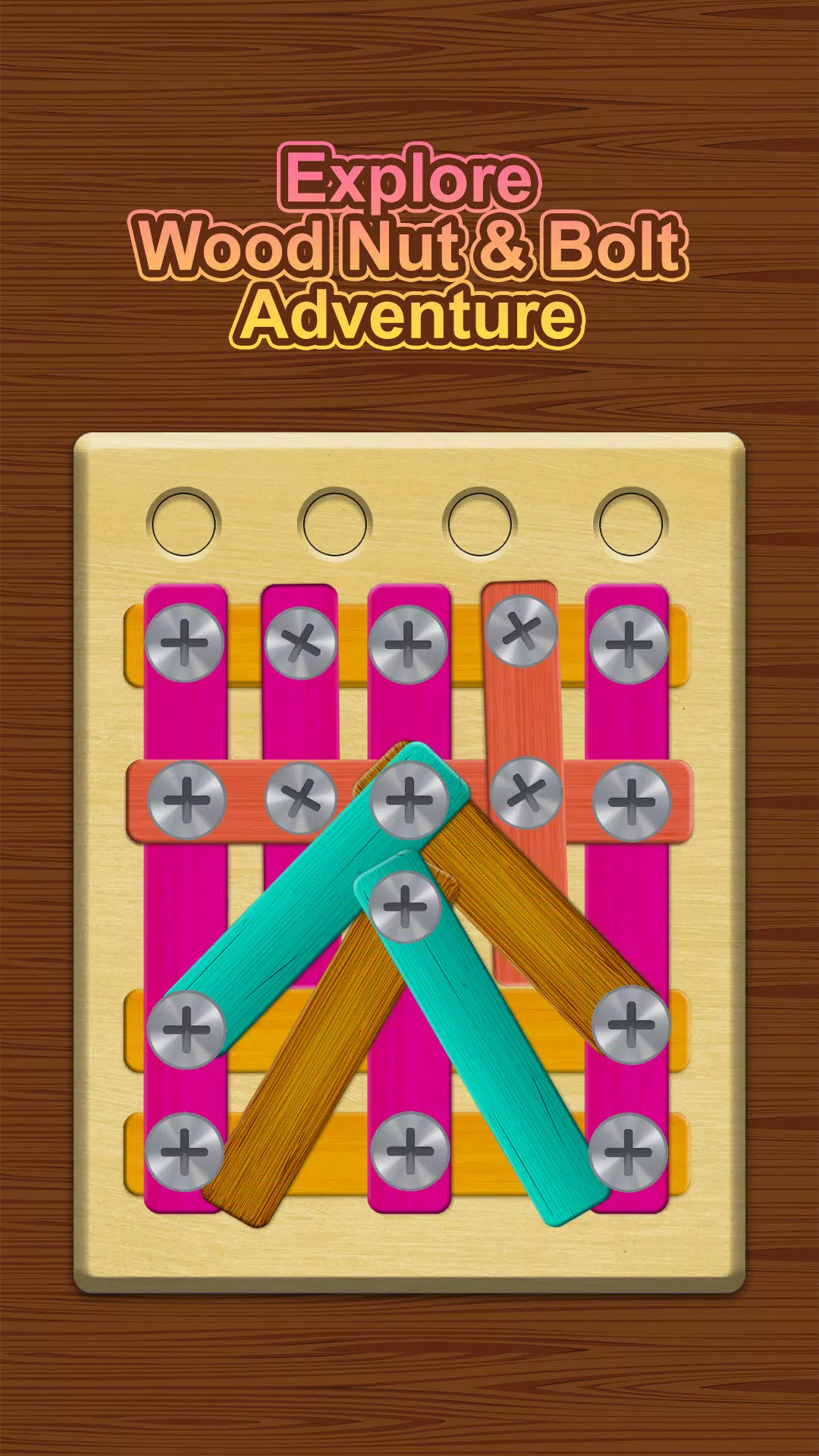 Wood Nuts & Bolts Screw Puzzle应用截图第1张