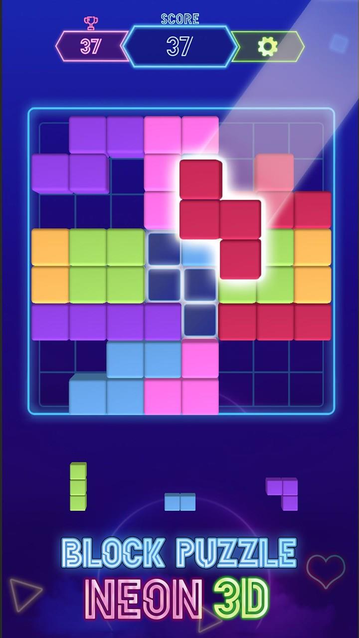 Block Neon 3D : Disco Puzzle Screenshot 3