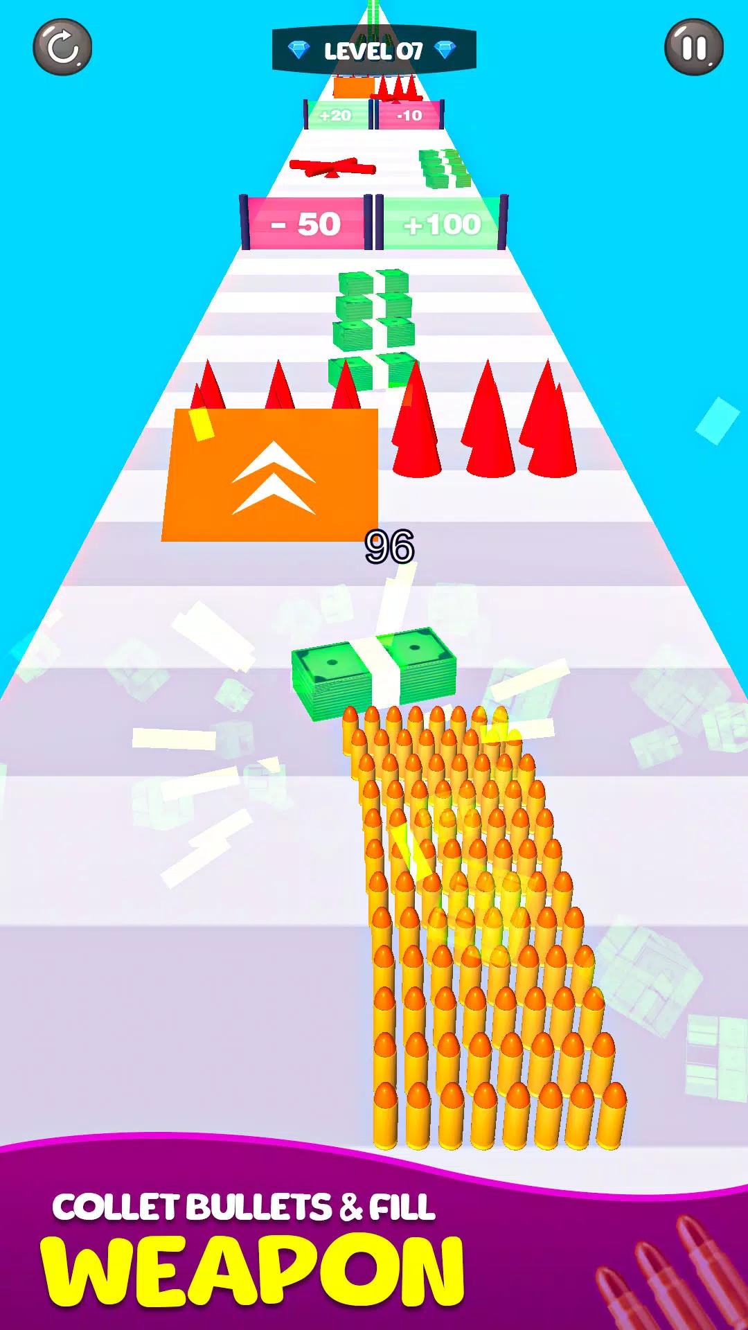 Merge Bullet Army Game Run 3D Schermafbeelding 1