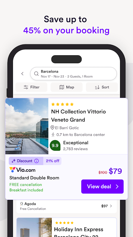 Vio.com: Hotels & travel deals Capture d'écran 1