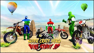 Bike Games Stunts: Spider Hero 螢幕截圖 3