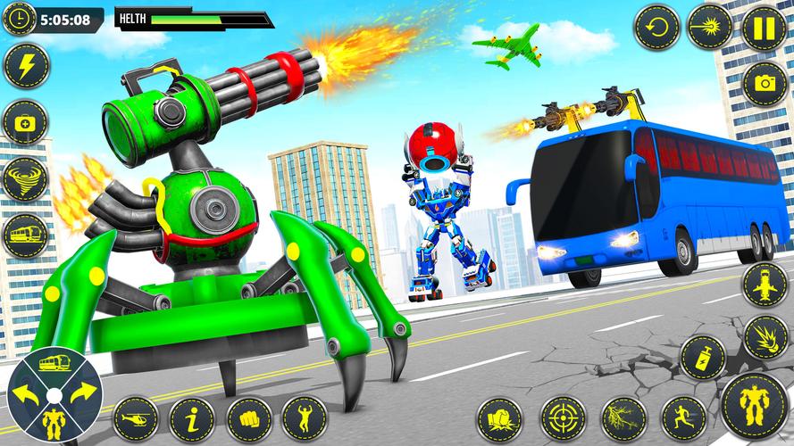 School Bus Robot Car Game Captura de pantalla 3