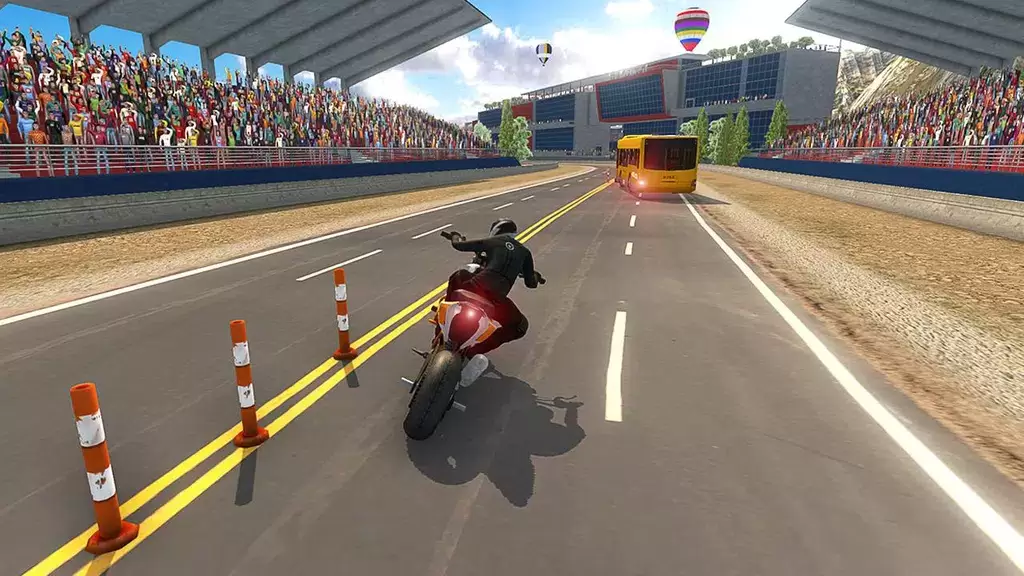 Bike VS Bus Racing Games Tangkapan skrin 2