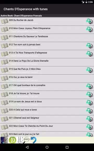 Chants D’Esperance with Tunes Screenshot 1