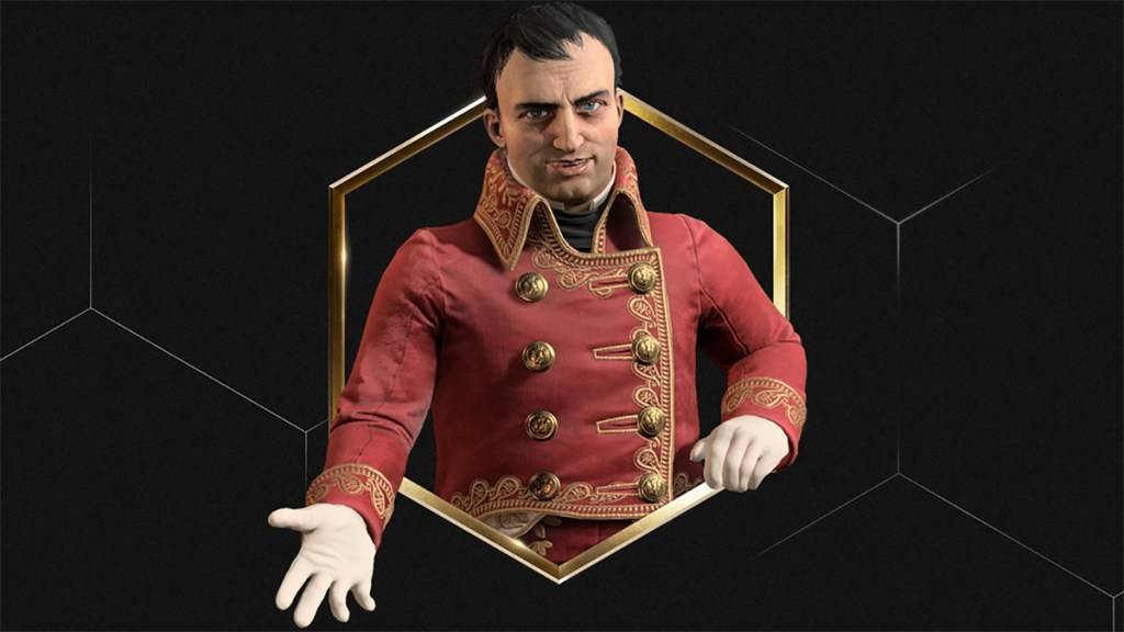 Isang imahe ng rebolusyonaryong Napoleon persona sa sibilisasyon 7 bilang bahagi ng isang gabay sa kung paano i -unlock siya sa laro.