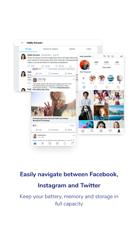 Social One - Facebook, Instagram & Twitter Captura de pantalla 0