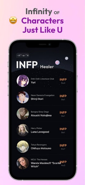 Schermata Pdbee: MBTI, Friends, Chat 2