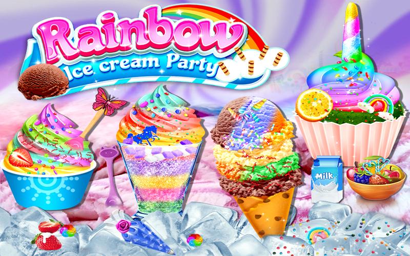 Schermata Rainbow Ice Cream Party 3