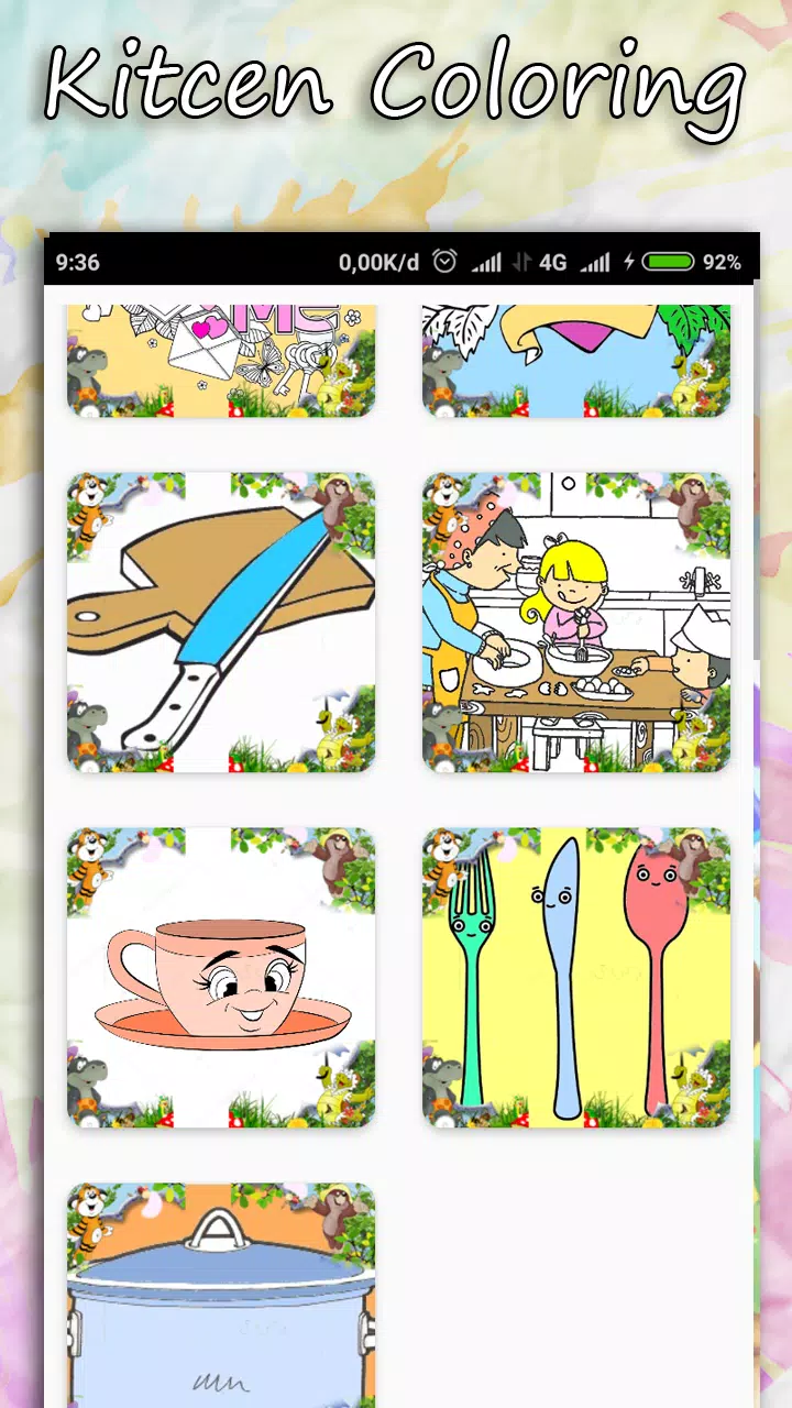 Coloring Kitchen Cooking page स्क्रीनशॉट 1