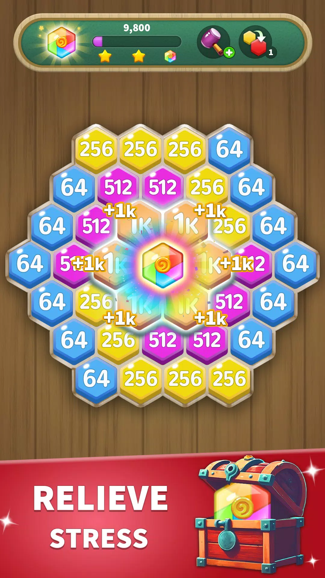 Hexa Connect: 2048 Puzzle 스크린샷 2