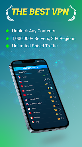 Super VPN Proxy - Safer VPN 스크린샷 2