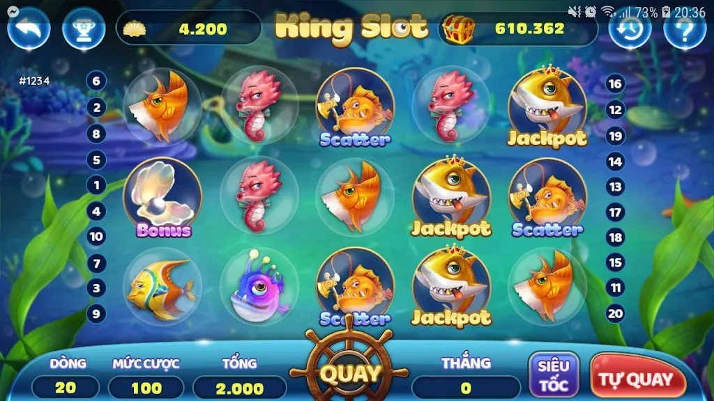 Thánh bắn cá ăn xu slots - bắn cá siêu thị स्क्रीनशॉट 1