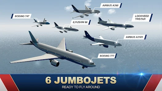 Jumbo Jet Flight Simulator ဖန်သားပြင်ဓာတ်ပုံ 1