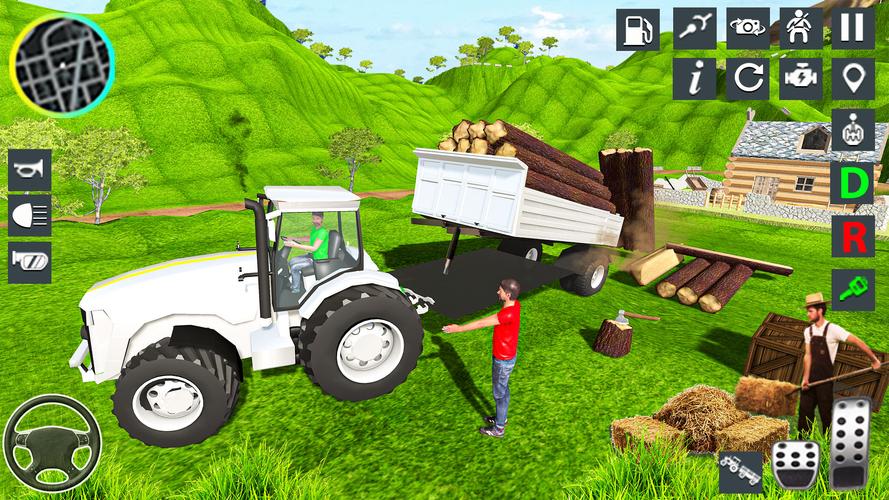 Tractor Driving Tractor Game Schermafbeelding 2