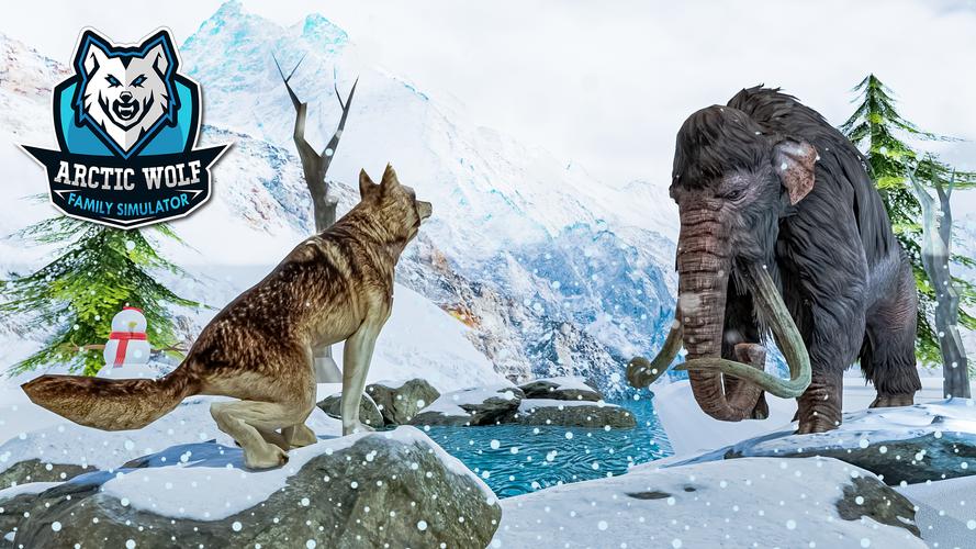 Arctic Wolf Family Simulator 螢幕截圖 1