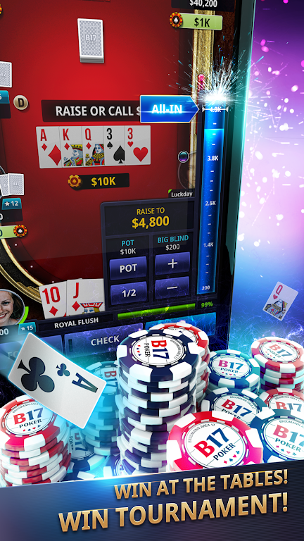 B17 Poker - Texas Hold’em, Live cam poker スクリーンショット 1