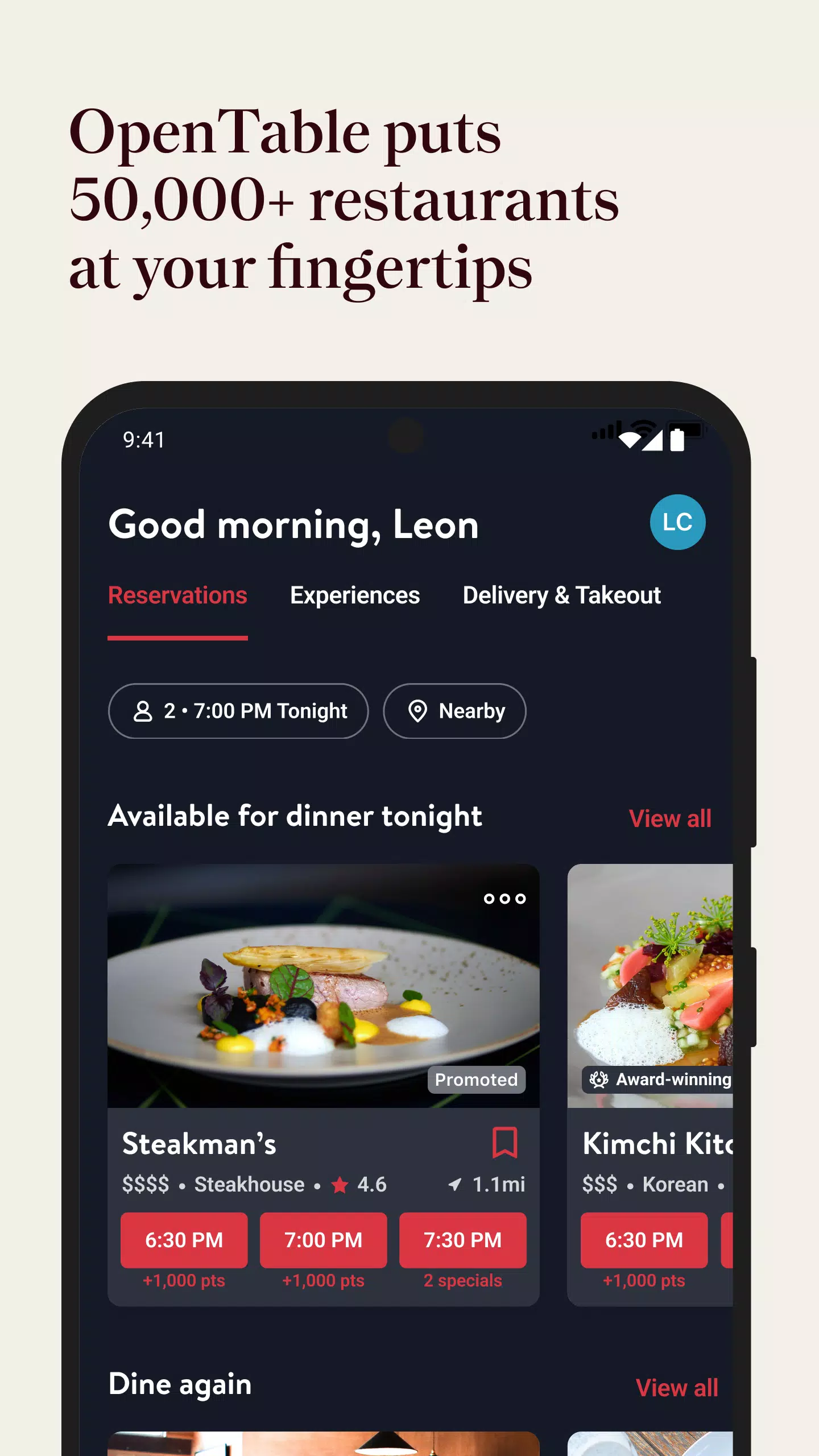 OpenTable Tangkapan skrin 0