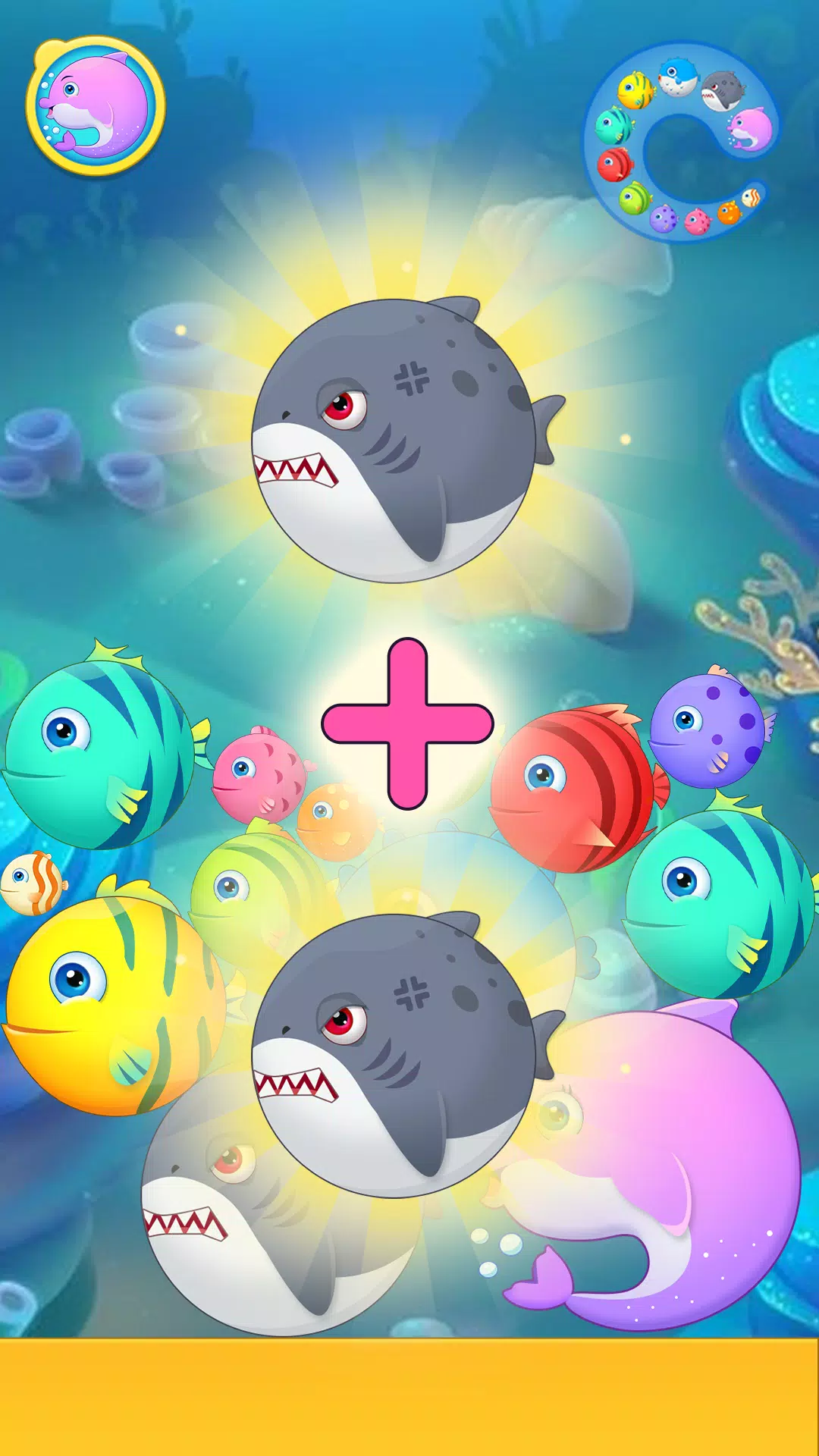 Sea Animals - Merge Game 螢幕截圖 1