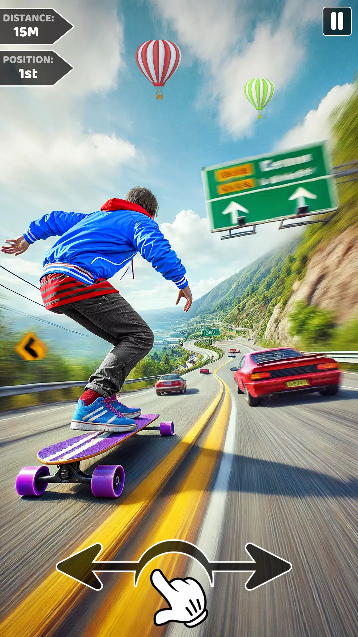 Downhill Skateboarding Game 스크린샷 0