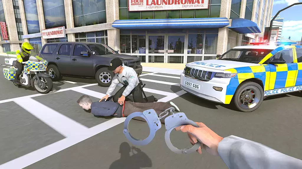 Police Car Driving Motorbike Screenshot 2