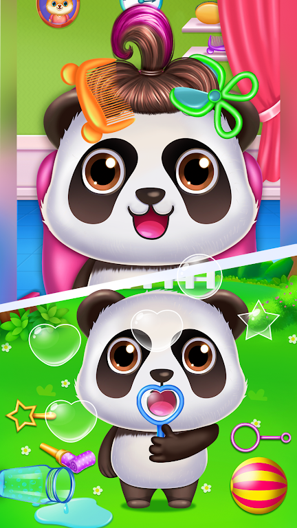 Panda caretaker pet salon game 螢幕截圖 1