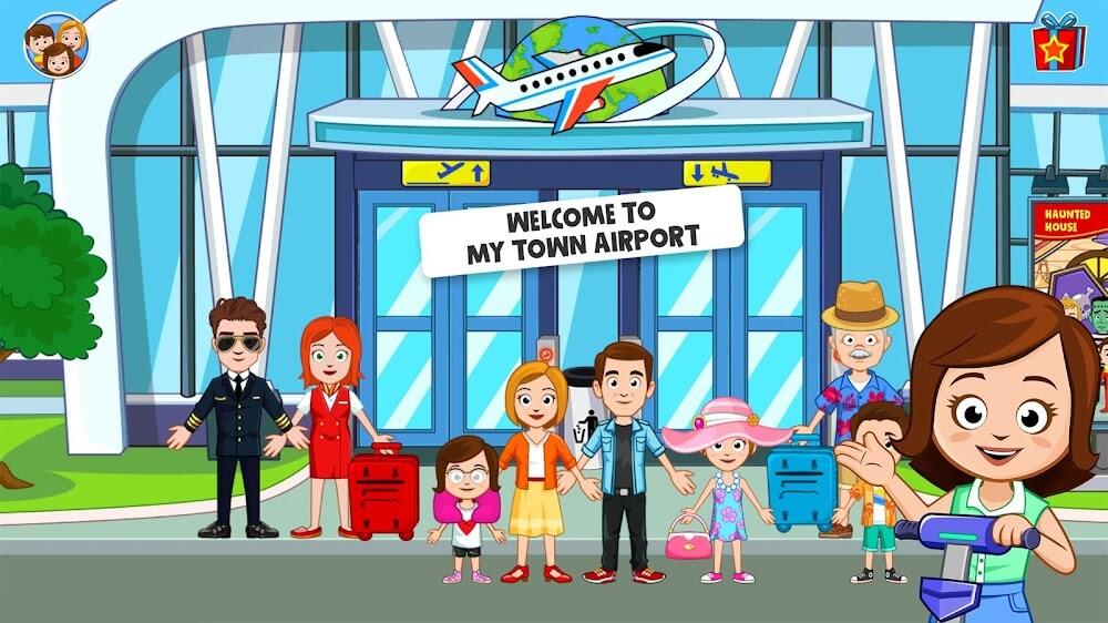 My Town Airport games for kids Screenshot 0