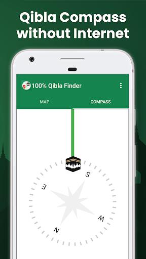 100% Qibla Finder スクリーンショット 0