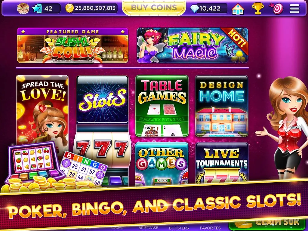 Glamour Casino - Home Designer Slots Schermafbeelding 1