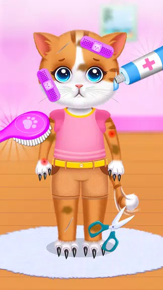 Cute Kitty Cat Pet Care Tangkapan skrin 0