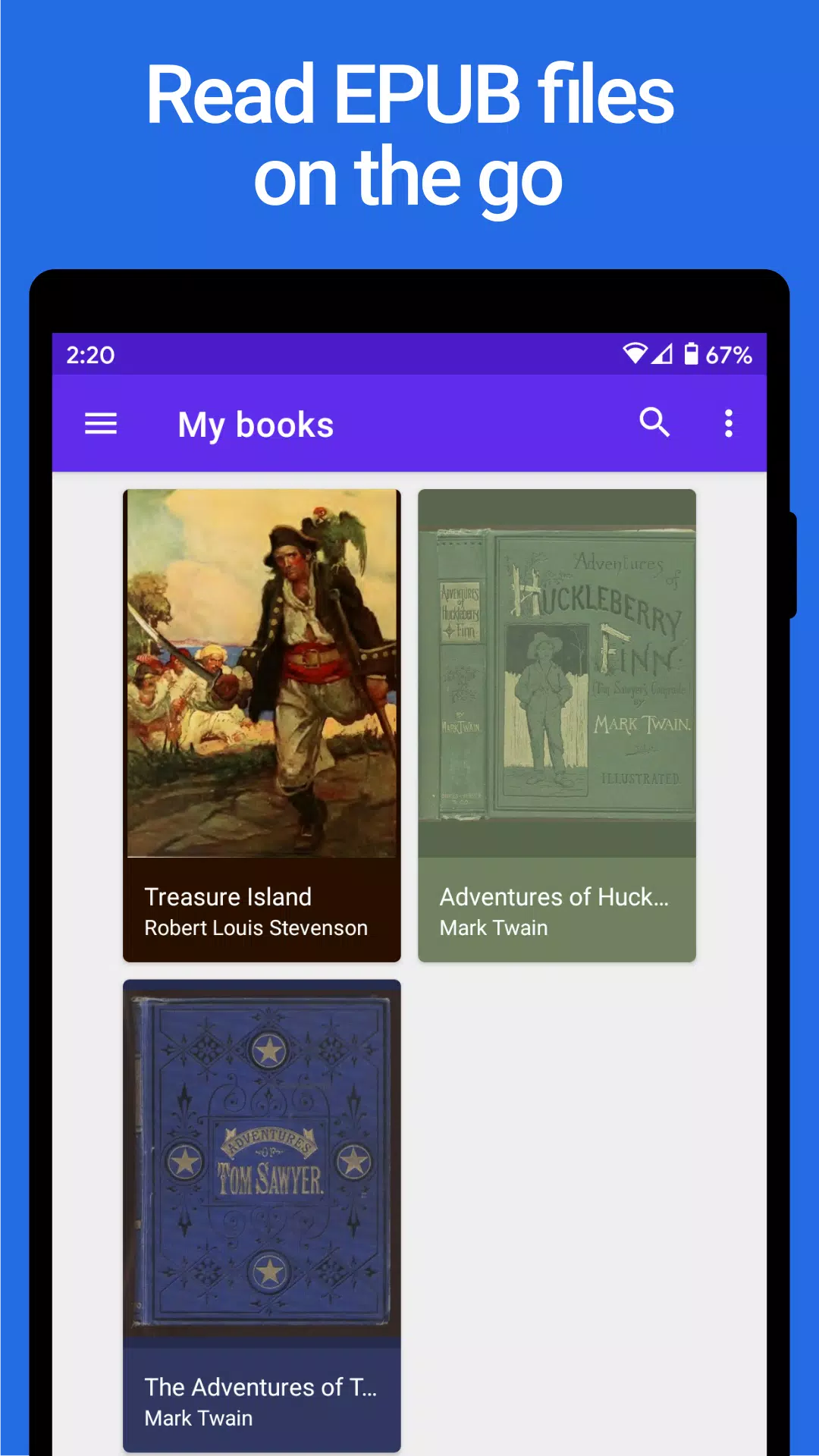 Lithium: EPUB Reader स्क्रीनशॉट 0