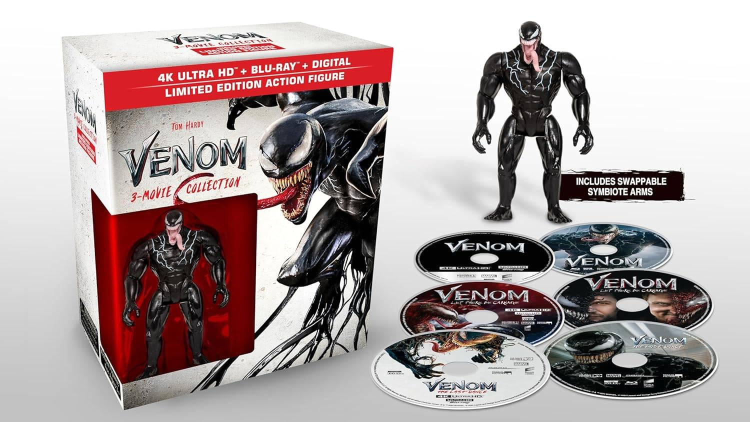 Venom 3-filmcollectie-4K UHD 6-DISCS Digital Collectible Action-figuur