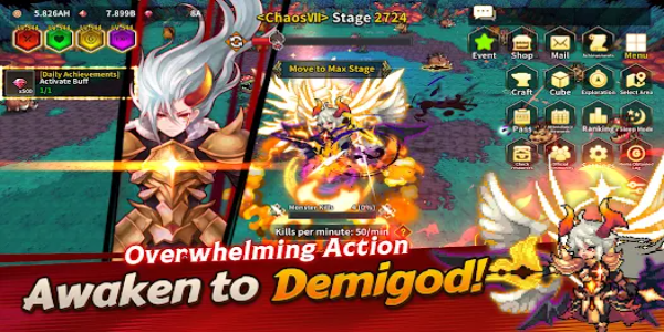 Demigod Idle Mod ဖန်သားပြင်ဓာတ်ပုံ 2