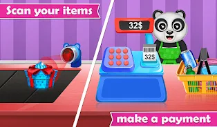 Panda Supermarket Shopping Fun 螢幕截圖 2